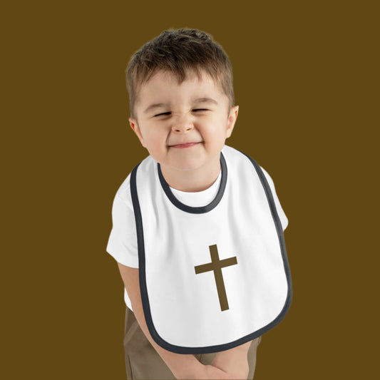 Baby Contrast Trim Jersey Bib